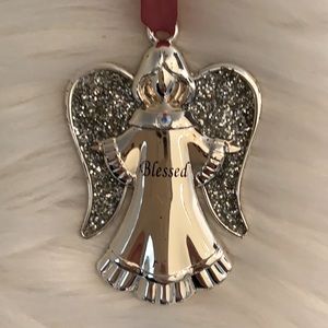 HARVEY LEWIS SWAROVSKI ORNAMENT SILVER ANGEL